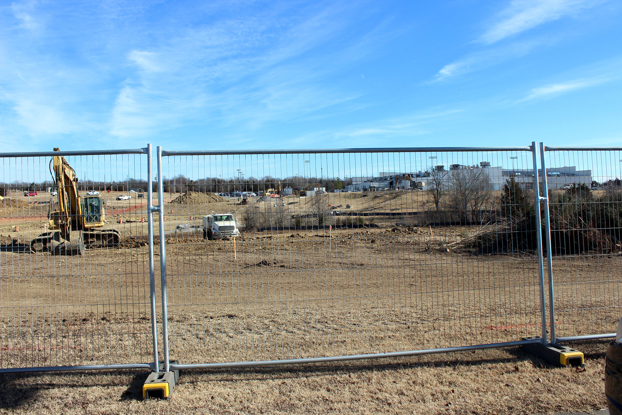 The Osage Casinos-Tulsa stands in the background as construction crews ready the grounds for the expansion on Jan. 3. CHALENE TOEHAY-TARTSAH/Osage News