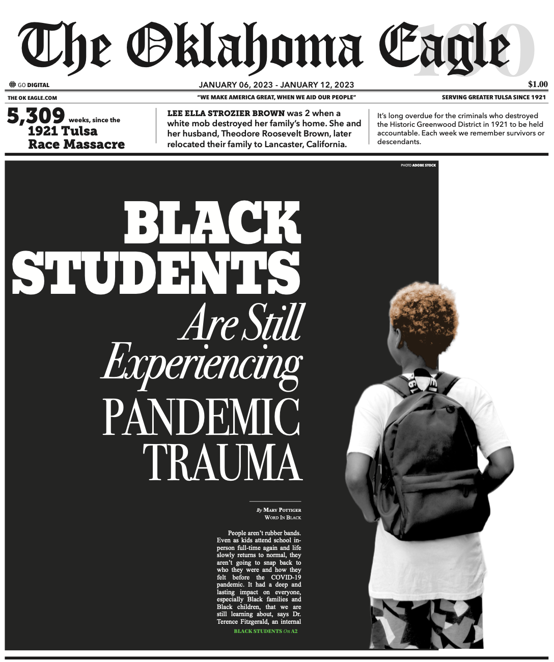 Gary Lee, M. David Goodwin, James Goodwin, Ross Johnson, Sam Levrault, Kimberly Marsh, African American News, Black News, African American Newspaper, Black Owned Newspaper, The Oklahoma Eagle, The Eagle, Black Wall Street, Tulsa Race Massacre, 1921 Tulsa Race Massacre