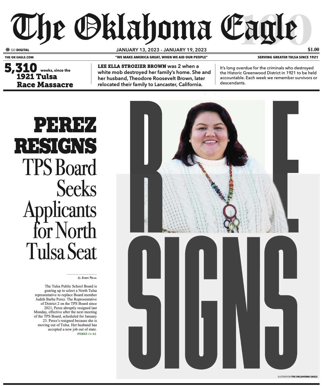 Gary Lee, M. David Goodwin, James Goodwin, Ross Johnson, Sam Levrault, Kimberly Marsh, African American News, Black News, African American Newspaper, Black Owned Newspaper, The Oklahoma Eagle, The Eagle, Black Wall Street, Tulsa Race Massacre, 1921 Tulsa Race Massacre