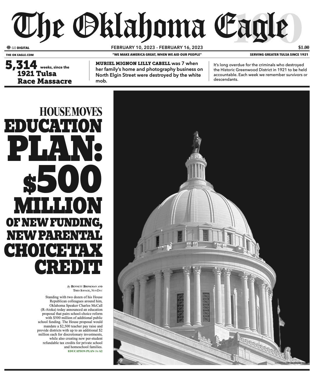 Gary Lee, M. David Goodwin, James Goodwin, Ross Johnson, Sam Levrault, Kimberly Marsh, African American News, Black News, African American Newspaper, Black Owned Newspaper, The Oklahoma Eagle, The Eagle, Black Wall Street, Tulsa Race Massacre, 1921 Tulsa Race Massacre