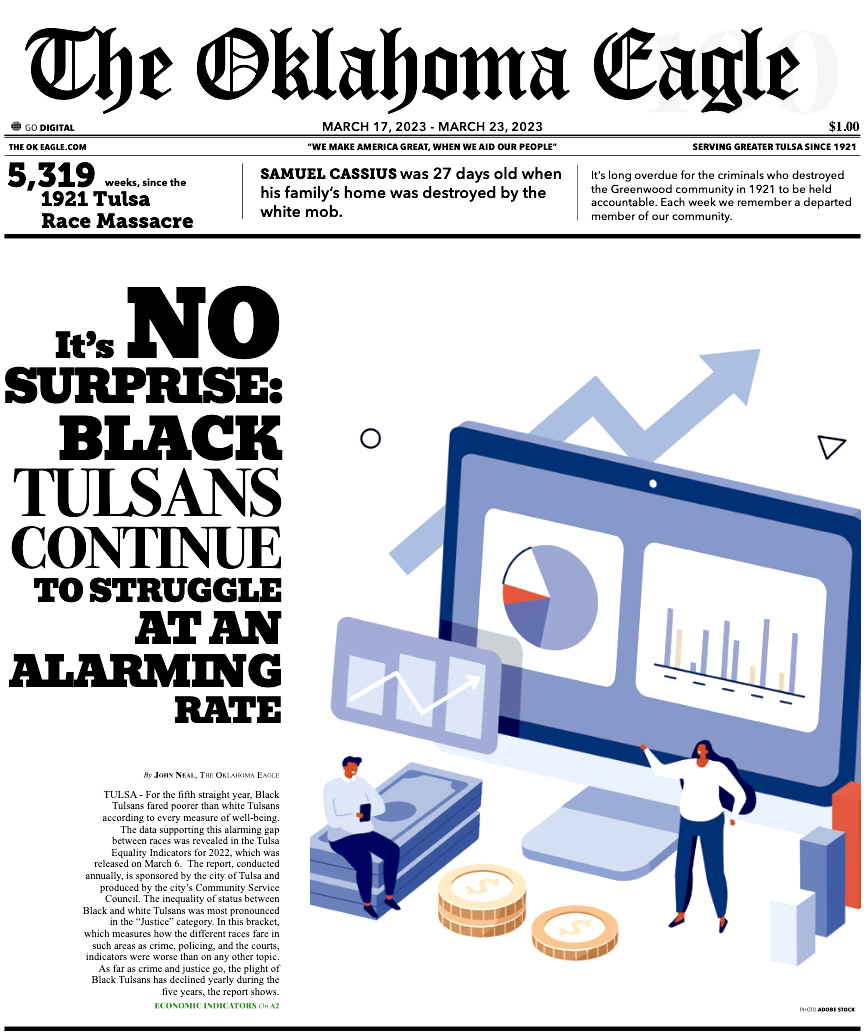Gary Lee, M. David Goodwin, James Goodwin, Ross Johnson, Sam Levrault, Kimberly Marsh, African American News, Black News, African American Newspaper, Black Owned Newspaper, The Oklahoma Eagle, The Eagle, Black Wall Street, Tulsa Race Massacre, 1921 Tulsa Race Massacre