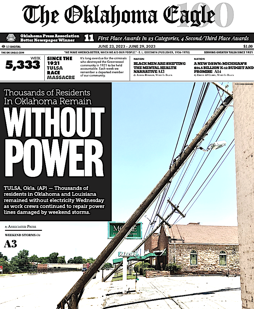 Gary Lee, M. David Goodwin, James Goodwin, Ross Johnson, Sam Levrault, Kimberly Marsh, African American News, Black News, African American Newspaper, Black Owned Newspaper, The Oklahoma Eagle, The Eagle, Black Wall Street, Tulsa Race Massacre, 1921 Tulsa Race Massacre