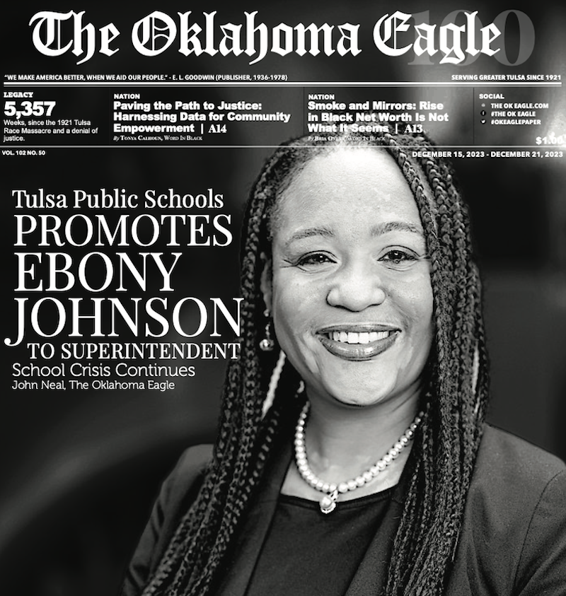 Ebony Johnson, Tulsa Public Schools, All-Black Towns, Black Towns, Oklahoma Black Towns, Historic Black Towns, Gary Lee, M. David Goodwin, James Goodwin, Ross Johnson, Sam Levrault, Kimberly Marsh, John Neal, African American News, Black News, African American Newspaper, Black Owned Newspaper, The Oklahoma Eagle, The Eagle, Black Wall Street, Tulsa Race Massacre, 1921 Tulsa Race Massacre