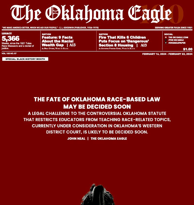 Tulsa Public Schools, All-Black Towns, Black Towns, Oklahoma Black Towns, Historic Black Towns, Gary Lee, M. David Goodwin, James Goodwin, Ross Johnson, Sam Levrault, Kimberly Marsh, John Neal, African American News, Black News, African American Newspaper, Black Owned Newspaper, The Oklahoma Eagle, The Eagle, Black Wall Street, Tulsa Race Massacre, 1921 Tulsa Race Massacre