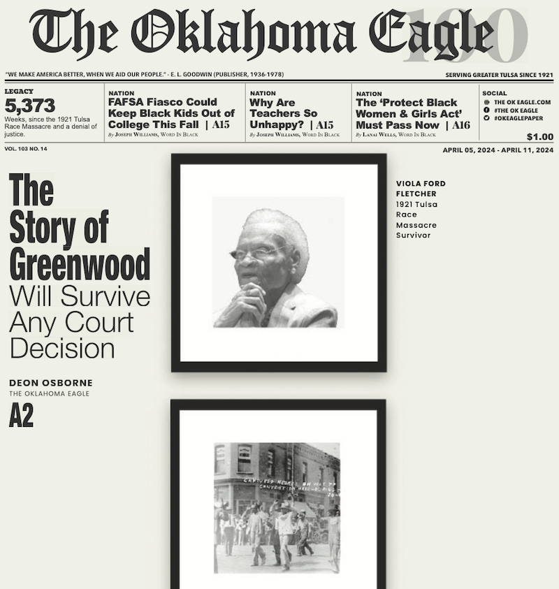 All-Black Towns, Black Towns, Oklahoma Black Towns, Historic Black Towns, Gary Lee, M. David Goodwin, James Goodwin, Ross Johnson, Sam Levrault, Kimberly Marsh, John Neal, African American News, Black News, African American Newspaper, Black Owned Newspaper, The Oklahoma Eagle, The Eagle, Black Wall Street, Tulsa Race Massacre, 1921 Tulsa Race Massacre