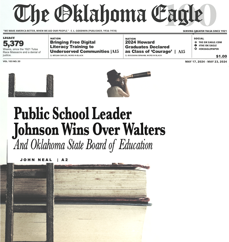 African American Business, Black Business, African American Entrepreneur, Black Entrepreneur, BuyBlack, All-Black Towns, Black Towns, Oklahoma Black Towns, Historic Black Towns, Gary Lee, M. David Goodwin, James Goodwin, Ross Johnson, Sam Levrault, Kimberly Marsh, John Neal, African American News, Black News, African American Newspaper, Black Owned Newspaper, The Oklahoma Eagle, The Eagle, Black Wall Street, Tulsa Race Massacre, 1921 Tulsa Race Massacre