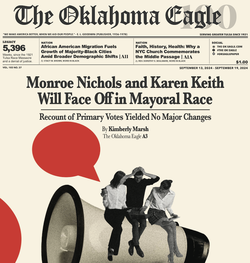All-Black Towns, Black Towns, Oklahoma Black Towns, Historic Black Towns, Gary Lee, M. David Goodwin, James Goodwin, Ross Johnson, Sam Levrault, Kimberly Marsh, John Neal, African American News, Black News, African American Newspaper, Black Owned Newspaper, The Oklahoma Eagle, The Eagle, Black Wall Street, Tulsa Race Massacre, 1921 Tulsa Race Massacre