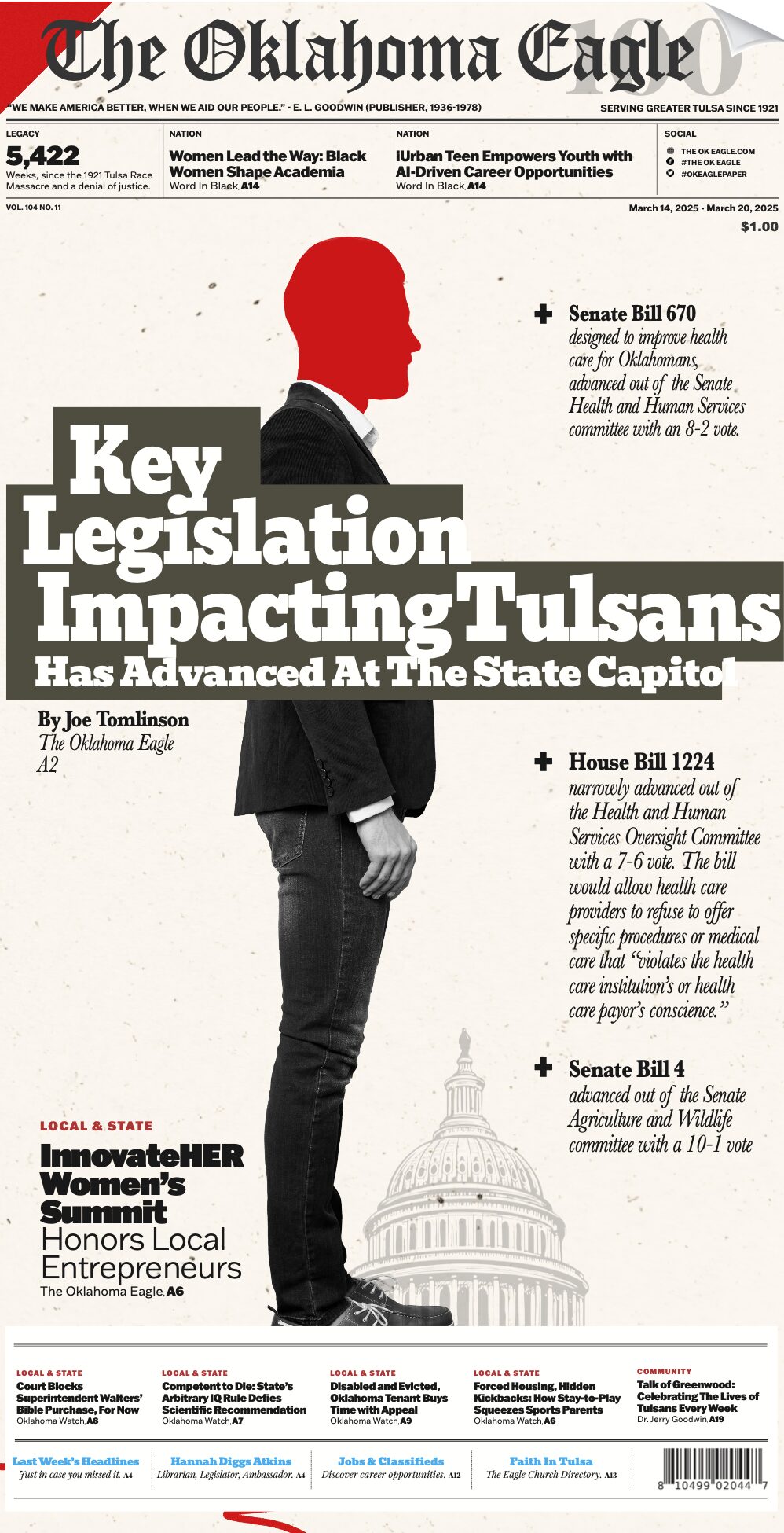 All-Black Towns, Black Towns, Oklahoma Black Towns, Historic Black Towns, Gary Lee, M. David Goodwin, James Goodwin, Ross Johnson, Sam Levrault, Kimberly Marsh, John Neal, African American News, Black News, African American Newspaper, Black Owned Newspaper, The Oklahoma Eagle, The Eagle, Black Wall Street, Tulsa Race Massacre, 1921 Tulsa Race Massacre