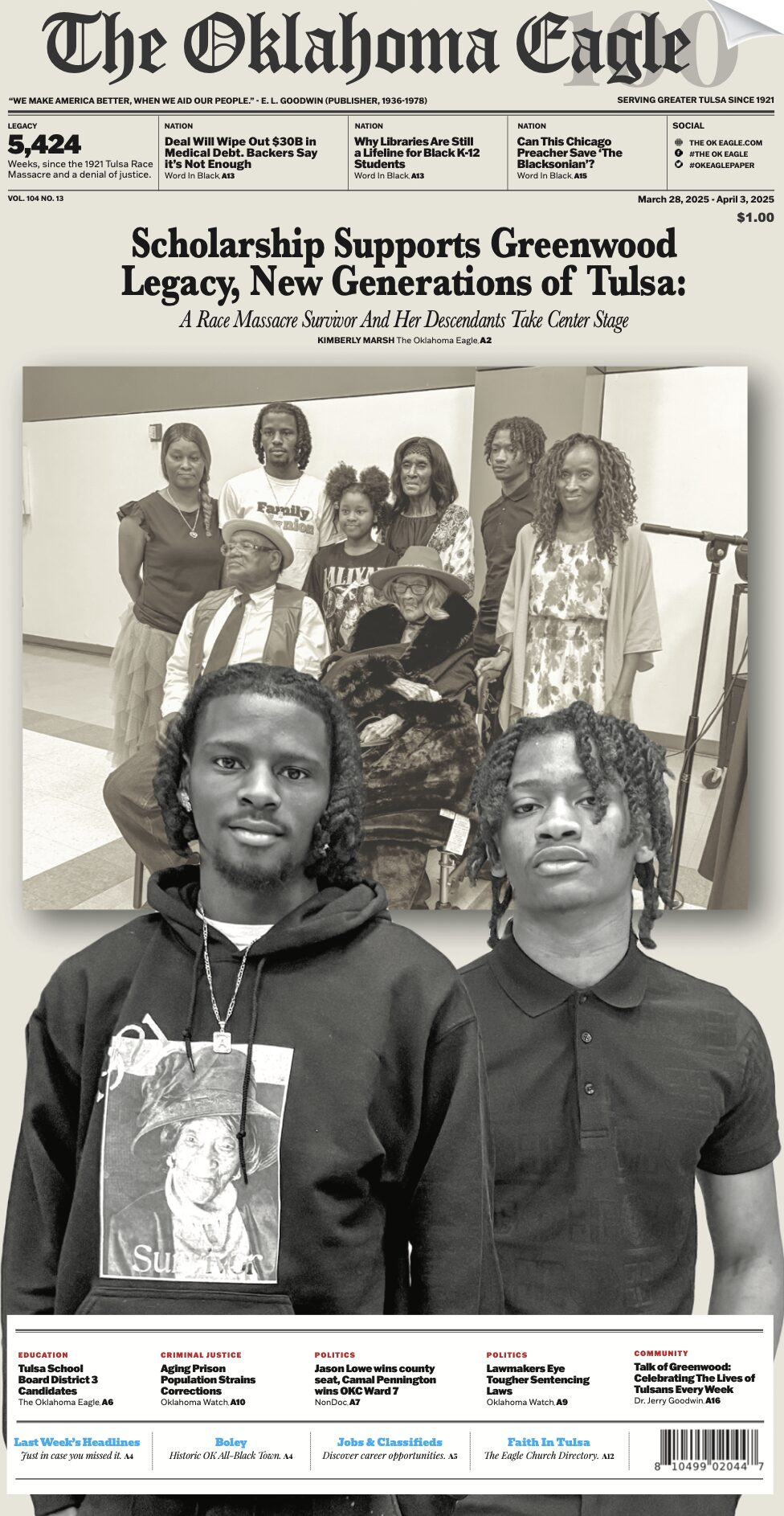 All-Black Towns, Black Towns, Oklahoma Black Towns, Historic Black Towns, Gary Lee, M. David Goodwin, James Goodwin, Ross Johnson, Sam Levrault, Kimberly Marsh, John Neal, African American News, Black News, African American Newspaper, Black Owned Newspaper, The Oklahoma Eagle, The Eagle, Black Wall Street, Tulsa Race Massacre, 1921 Tulsa Race Massacre