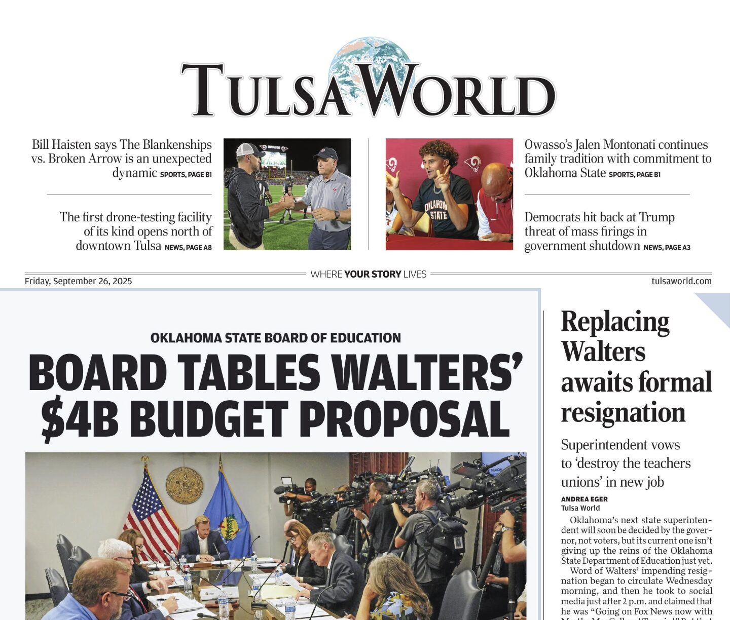 tulsa world, the eagle, oklahoma eagle, tulsa