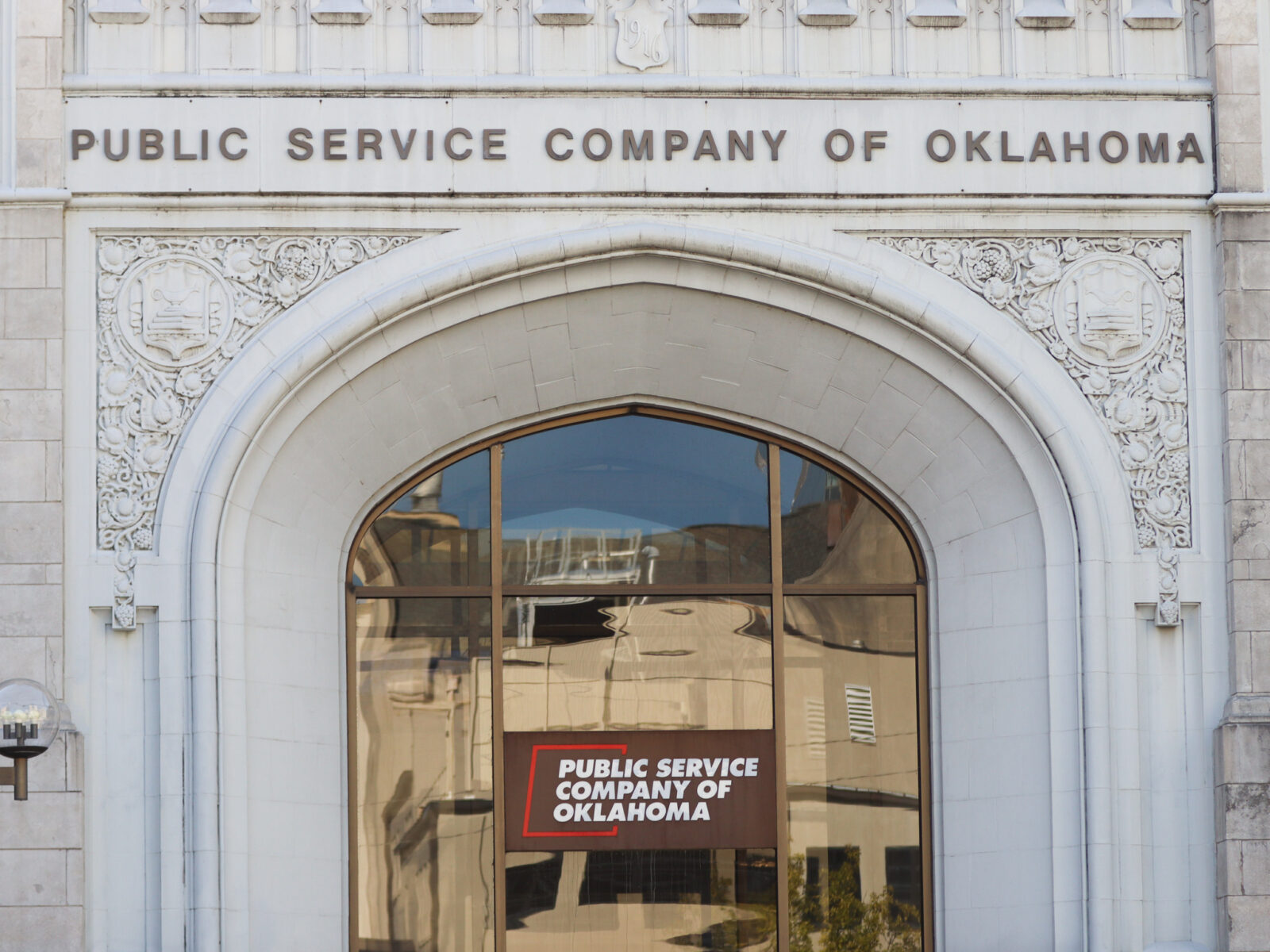 The PSO building entry in Tulsa.