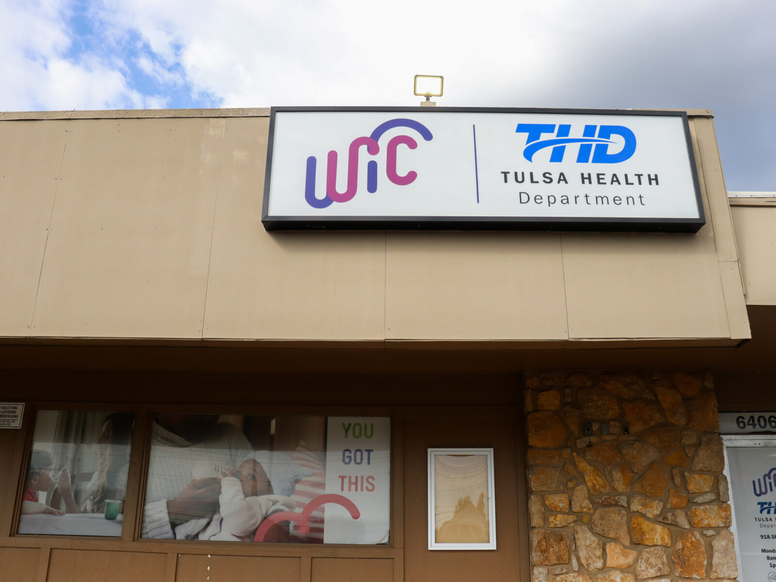 A building in Tulsa with WIC on the facade.
